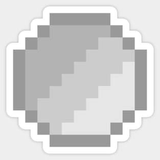 Silver Coin Pixel Art Sticker